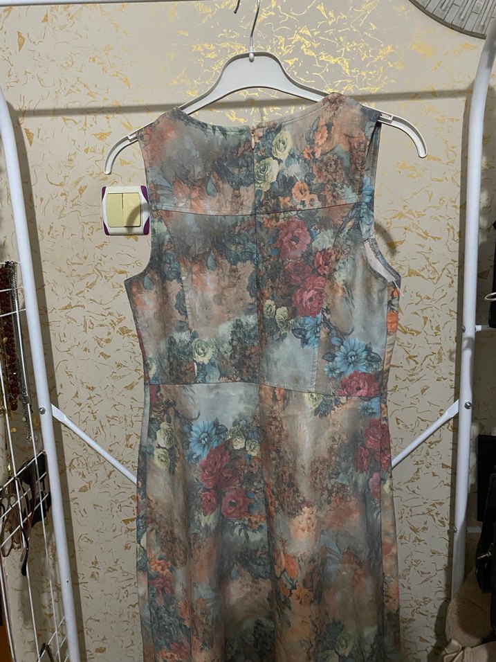 Çiçek Desenli uzun Bohem Elbise - Görsel 5