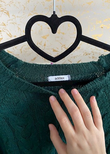 Bohem Tarzı Yeşil Örgü Kadın Kazak - Görsel 3