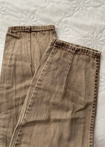 Kahverengi Mom Jean Kot Kadın Pantolon - Görsel 2