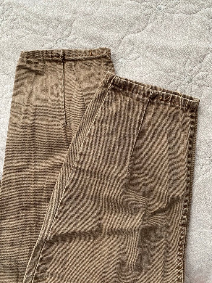 Kahverengi Mom Jean Kot Kadın Pantolon - Görsel 2