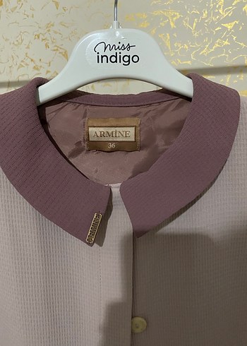 Gül kurusu Uzun Kollu Kadın ferace - Görsel 2