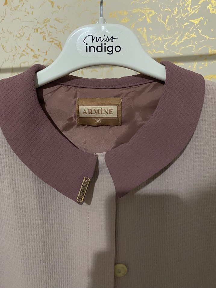 Gül kurusu Uzun Kollu Kadın ferace - Görsel 2