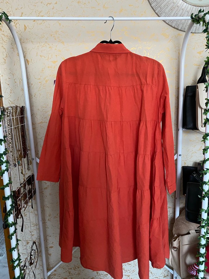 Kırmızı Uzun Kollu  Gömlek - Görsel 4