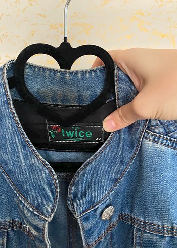 Düğmeli Mavi Kadın Denim Ceket - Görsel 3