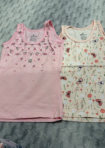 Kız Çocuk Pembe Baskılı Atlet - Görsel 2