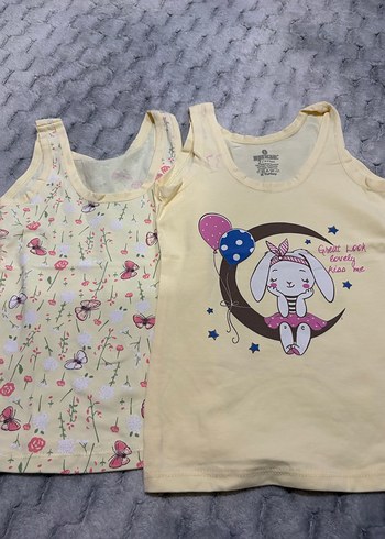 Kız Çocuk Pembe Baskılı Atlet - Görsel 4