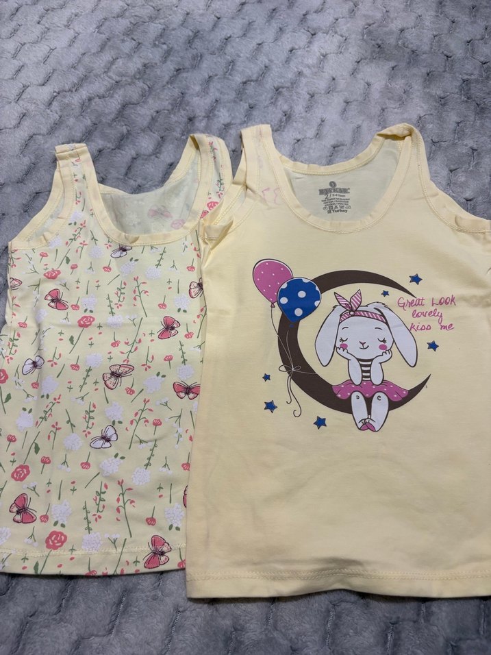 Kız Çocuk Pembe Baskılı Atlet - Görsel 4