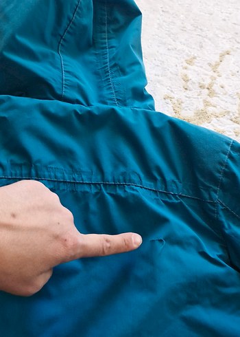 Erkek Çocuk Mavi Fermuarlı Mont Kapüşonlu - Görsel 5