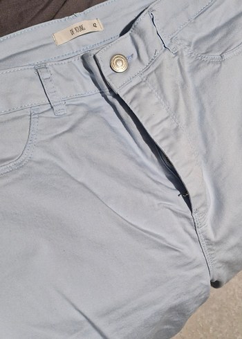 Beyaz Midi Denim Kadın Pantolon - Görsel 2