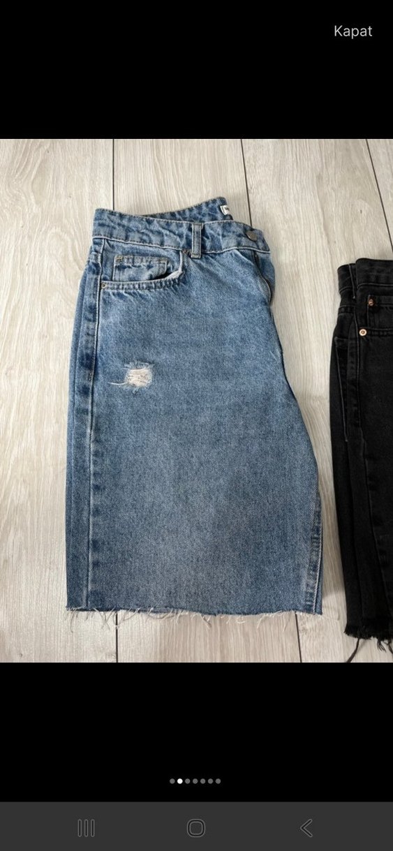 Kadın Mini Kot Şortlar - Rahat ve Şık - Görsel 2