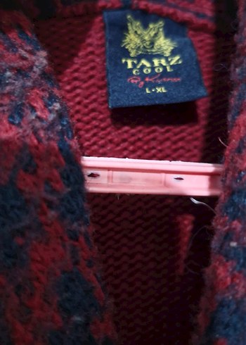 Bordo Örgü Erkek Kazak - Görsel 2