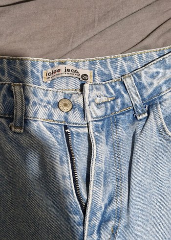 Mavi pastel renk rahat kesim kadın kot pantolon - Görsel 2