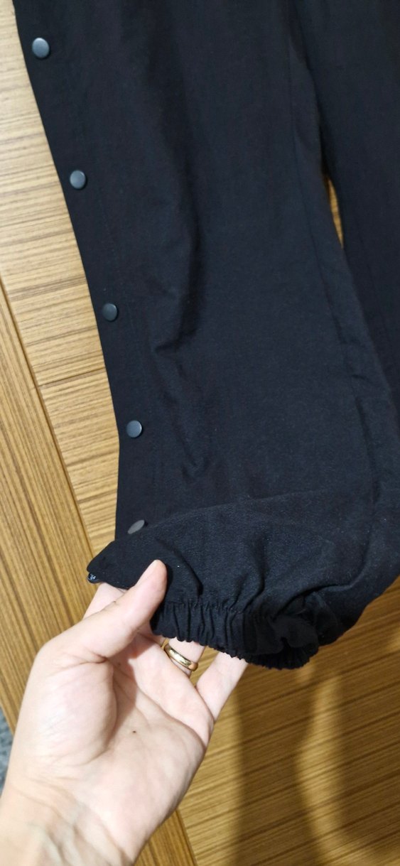 Düğmeli Siyah Kadın Denim Pantolon - Görsel 2