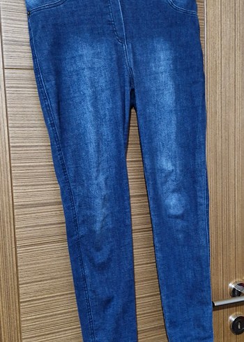 Kadın Lacivert Elastik Dar Kesim Kot Pantolon - Görsel 2