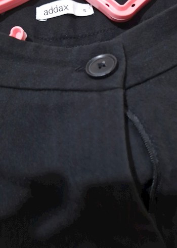 siyah Midi Kumaş Kadın Pantolon - Görsel 2