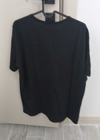 Kız Siyah Pamuklu Baskılı Tişört - Görsel 2