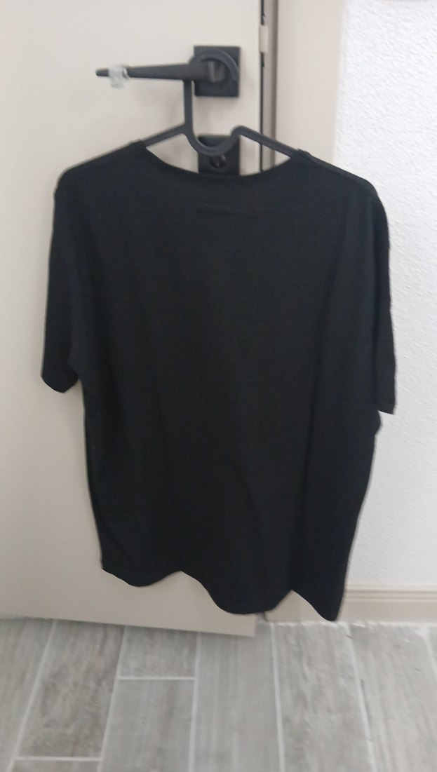 Kız Siyah Pamuklu Baskılı Tişört - Görsel 2