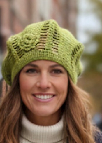 Hafif Haki Örgü Kadın Bere - Görsel 2