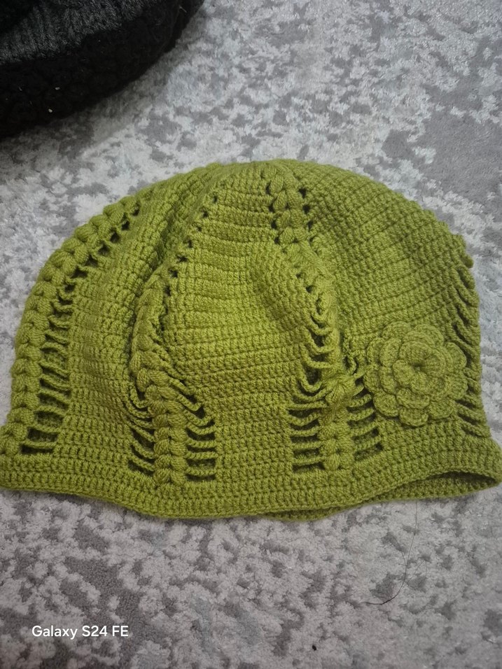 Hafif Haki Örgü Kadın Bere - Görsel 4