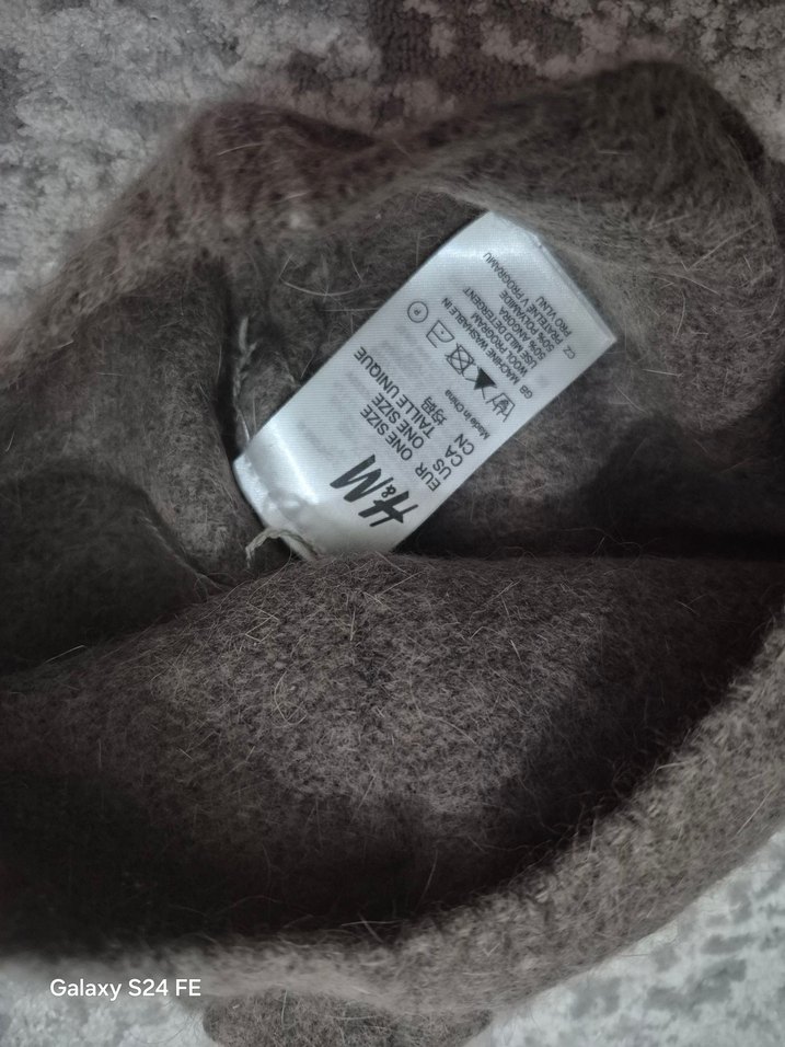 Kadın Gri Örgü Yün Bere - Görsel 3