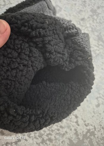 Gri Örgü Kadın Bere ve Boyunluk Seti - Görsel 5