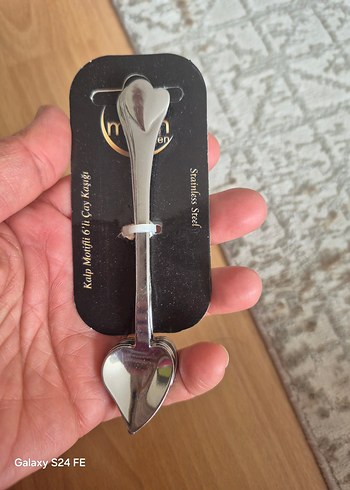 Kalp Uçlu Paslanmaz Çelik Kaşık Seti 12 adet - Görsel 5