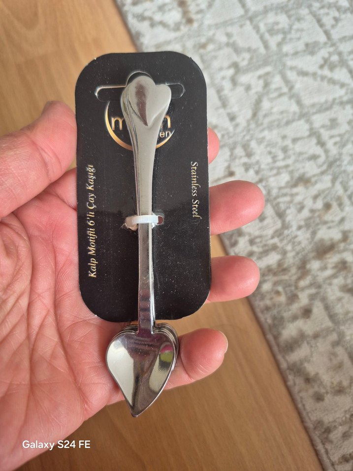 Kalp Uçlu Paslanmaz Çelik Kaşık Seti 12 adet - Görsel 5