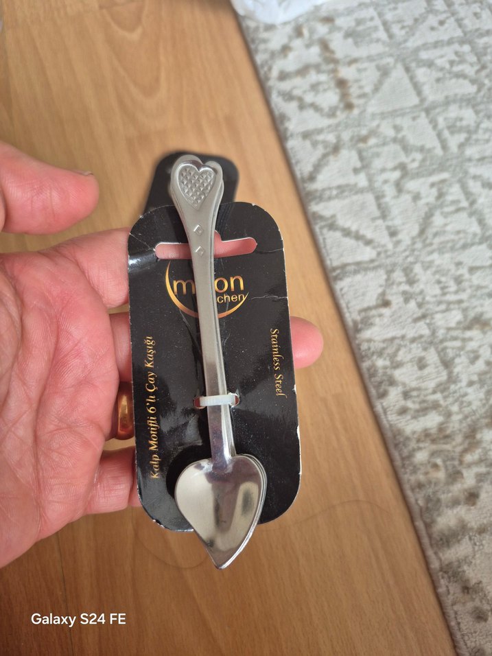 Kalp Uçlu Paslanmaz Çelik Kaşık Seti 12 adet - Görsel 3