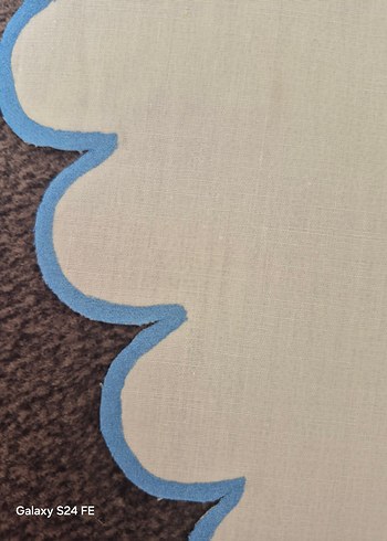 Nakışlı Pastel Renkli Oval Masa Örtüsü runner - Görsel 3