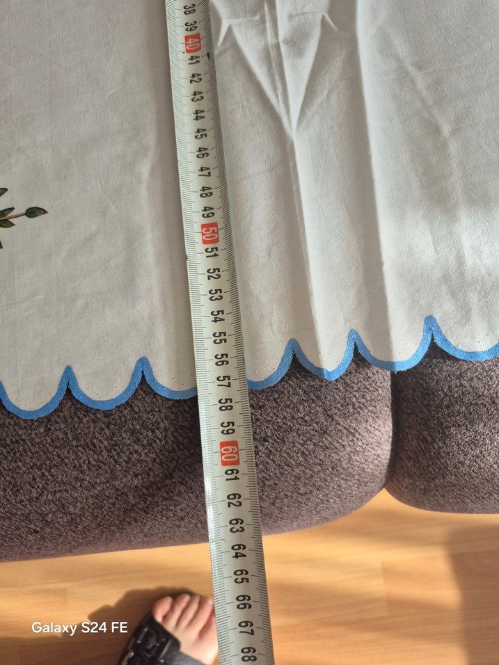 Nakışlı Pastel Renkli Oval Masa Örtüsü runner - Görsel 5