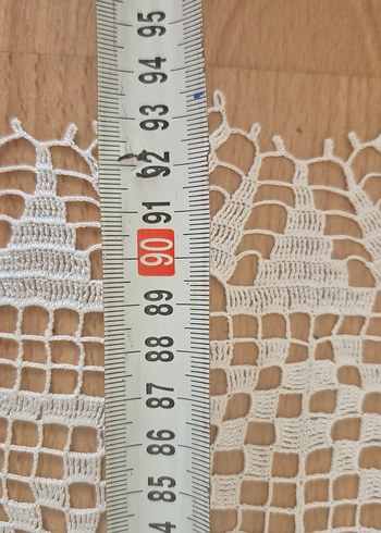 İşlemeli Beyaz Masa Örtüsü fiskos - Görsel 6