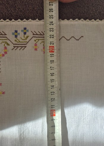 Nakışlı Beyaz Masa Örtüsü Takımı 5 parça - Görsel 5