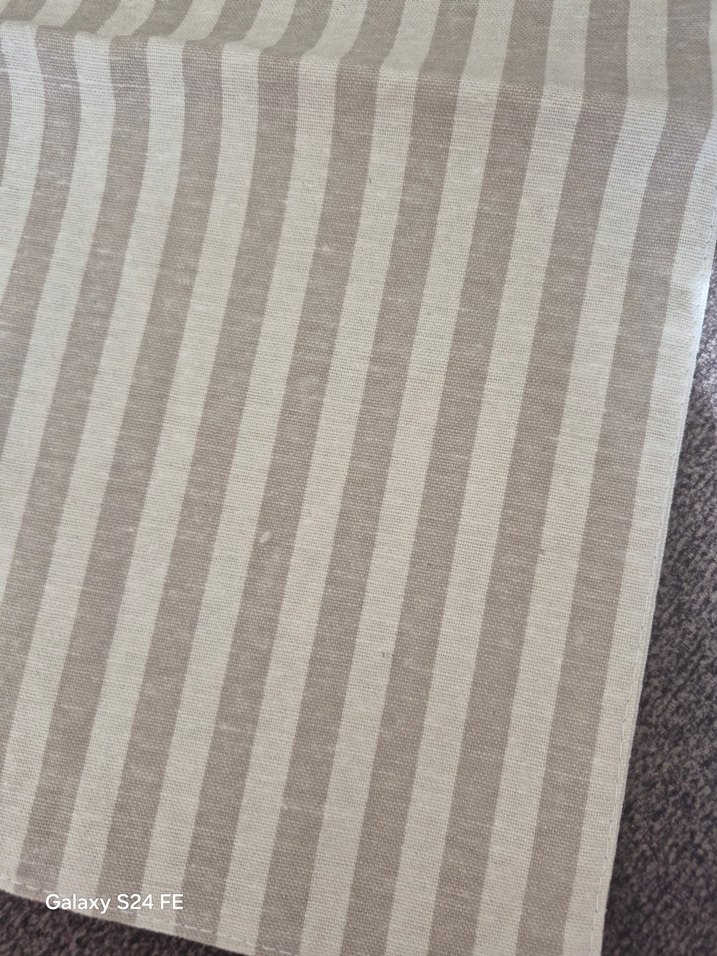 Bej ve Gri Çizgili 2'li Amerikan servisi - Görsel 2