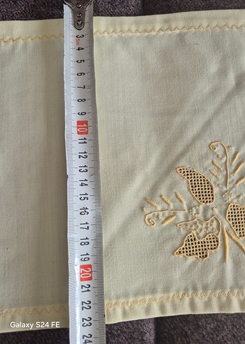 Nakışlı Beyaz Masa Örtüsü Seti, çok amaçlı - Görsel 4