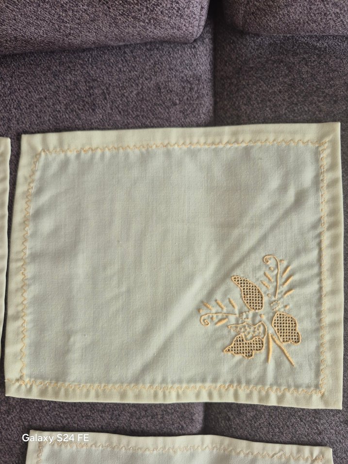 Nakışlı Beyaz Masa Örtüsü Seti, çok amaçlı - Görsel 2