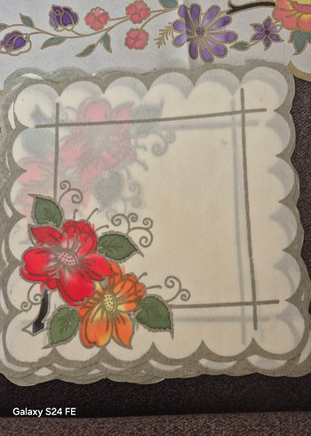 Nakışlı Çok Renkli Masa Örtüsü Seti 13 parça - Görsel 2