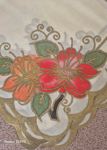 Nakışlı Çok Renkli Masa Örtüsü Seti 13 parça - Görsel 6