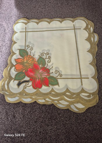 Nakışlı Çok Renkli Masa Örtüsü Seti 13 parça - Görsel 4