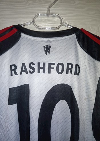 Erkek Siyah-Beyaz Çizgili V Yakalı Forma Manchester United - Görsel 5