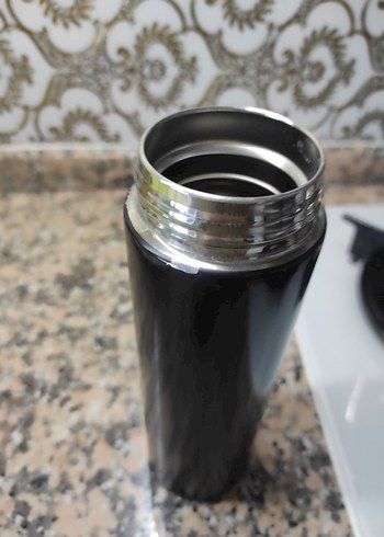 Siyah Parlak çelik termos - Görsel 5