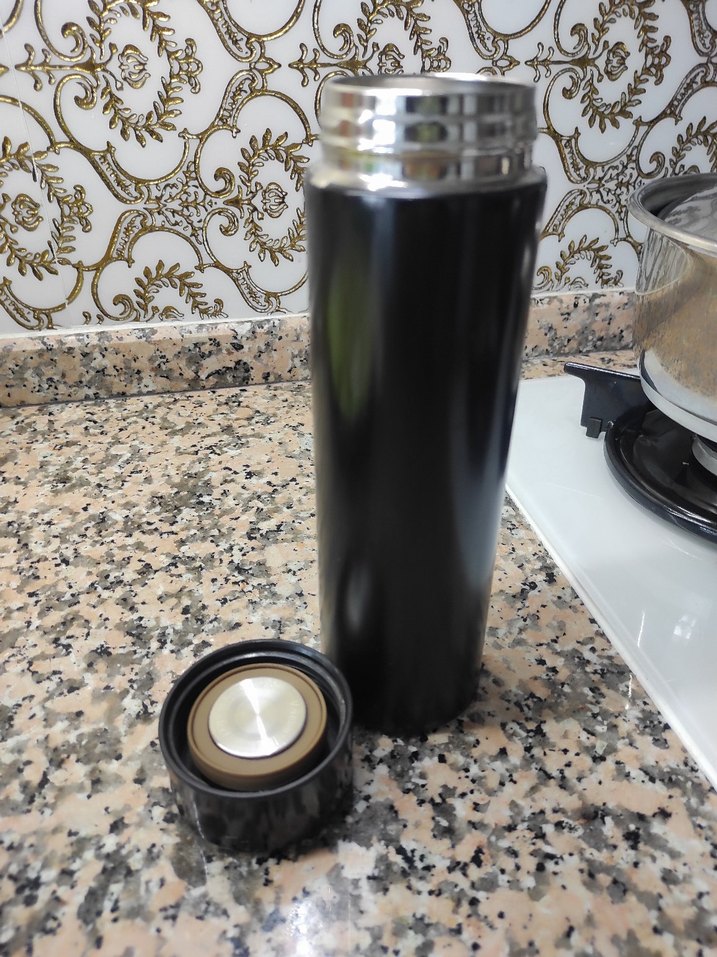 Siyah Parlak çelik termos - Görsel 4