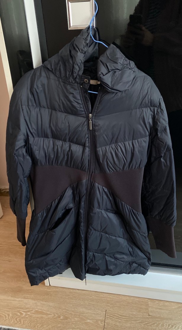 Siyah Fermuarlı Kadın Kışlık Mont - Görsel 2