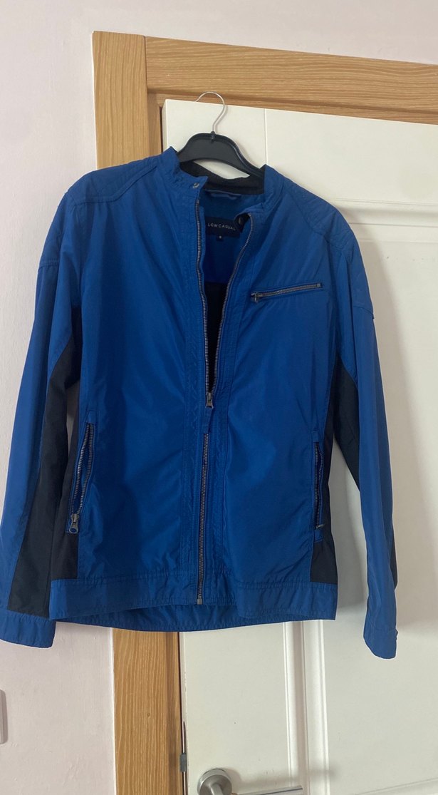 Fermuarlı Mavi Erkek Spor Ceket - Görsel 3