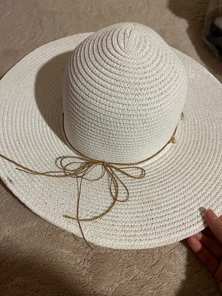 Beyaz Fırfırlı Bohem Kadın Şapka - Görsel 3