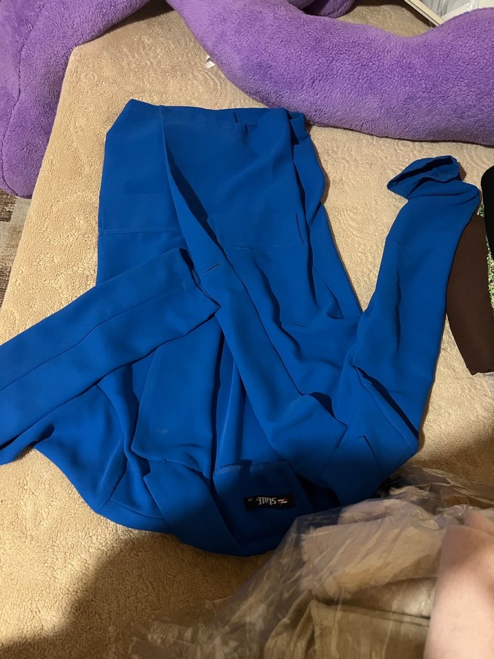 Mavi kadın Ceketi Velcro Detaylı - Görsel 4