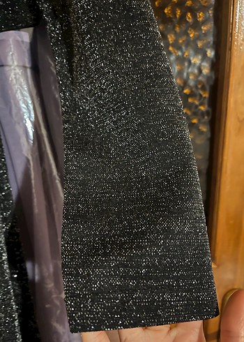 Kadın Siyah Uzun Kollu Kemerli Uzun Elbise - Görsel 4