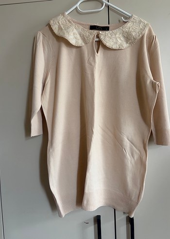 Bej ince Triko Kazak - Görsel 2