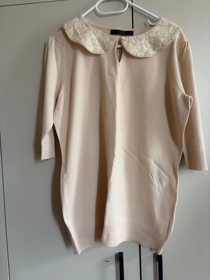 Bej ince Triko Kazak - Görsel 2