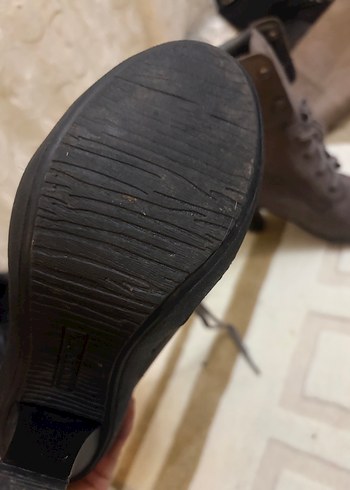 Kahverengi Süet Kadın Dolgu Topuk Bot - Görsel 3