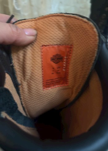 Harley Davidson Siyah Deri Biker Kadın Botları - Görsel 4